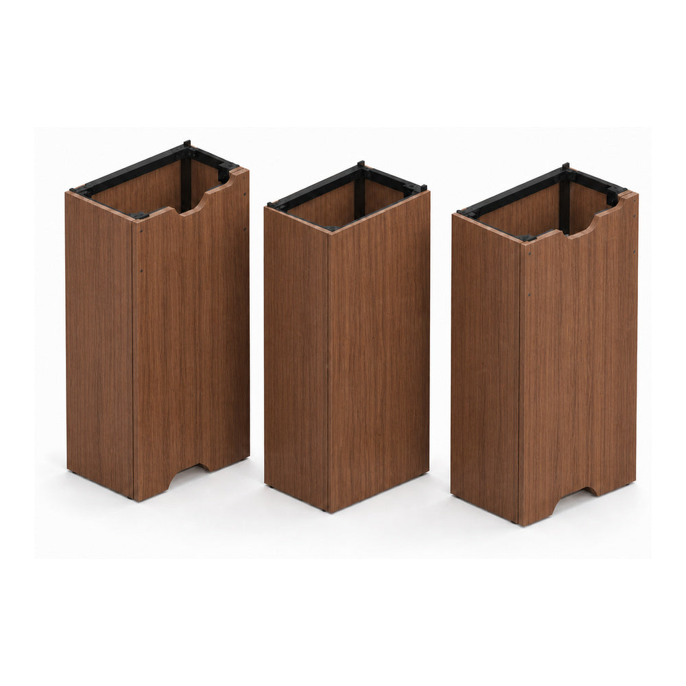 Estructura para Mesa de Juntas - GEBESA MESAS CONFIGURABLES - Kit de 2 Bases y Base Central - Cubiertas de 300 a 480 cm - Chapa de Madera