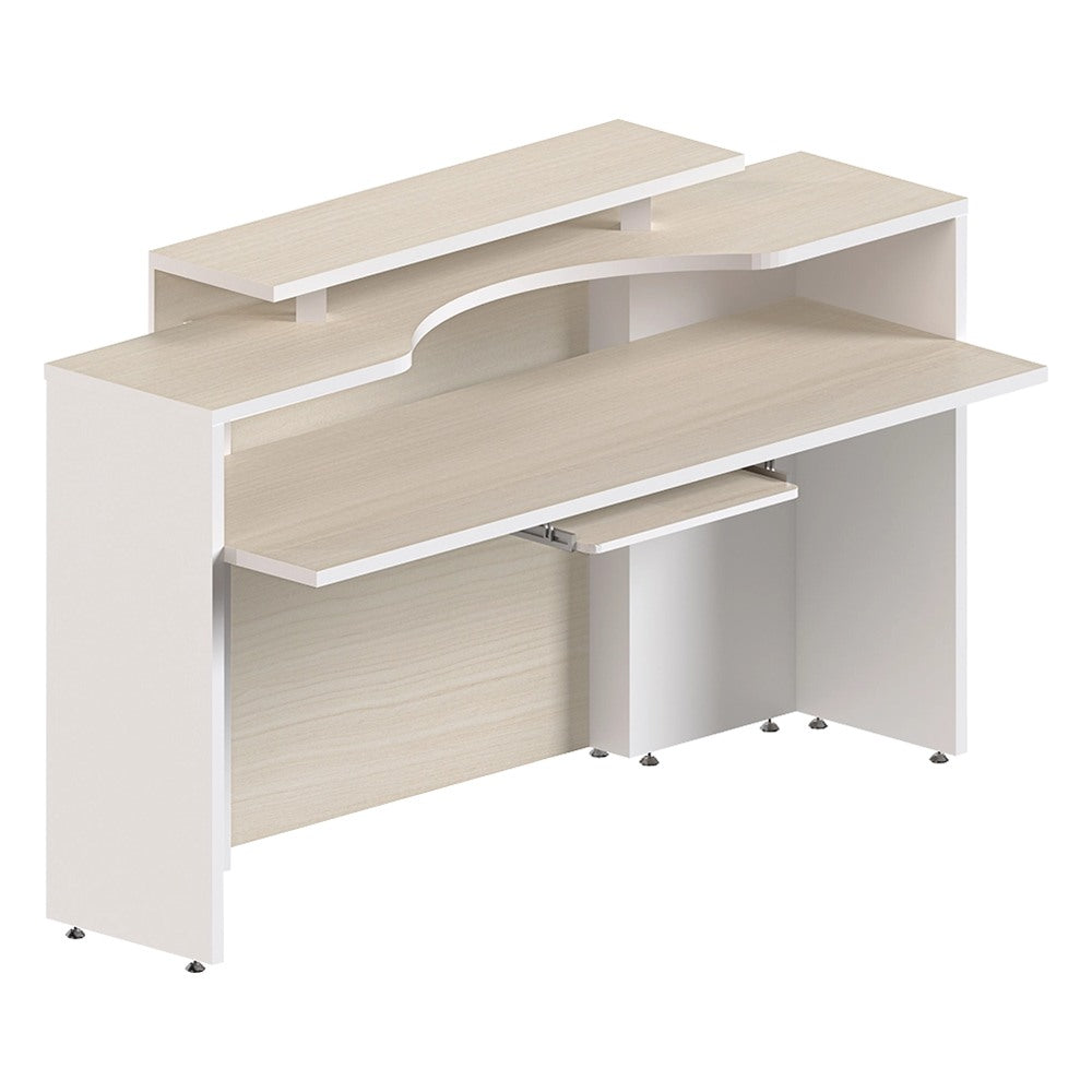 Recepción Recta para Vestíbulo - GEBESA KENZA - Frente 180 cm - Estructura Metálica
