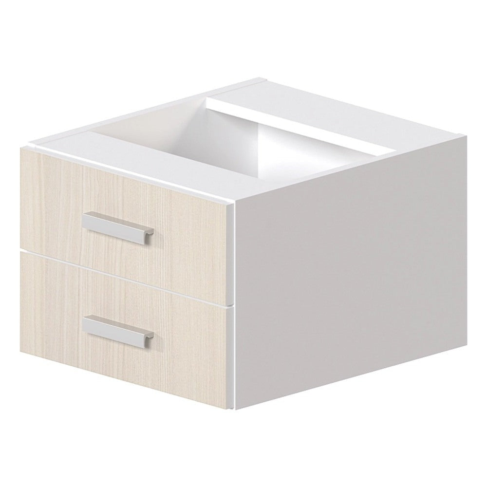 Archivero Cajonera para Área Administrativa - GEBESA KENZA - Frente 40.5 cm - 2 Gavetas Papeleras - Izquierda