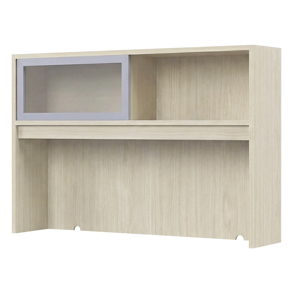 Librero sobre Credenza para Área Administrativa - GEBESA PRIME - Frente 148 cm - Puerta Corrediza de Acrílico