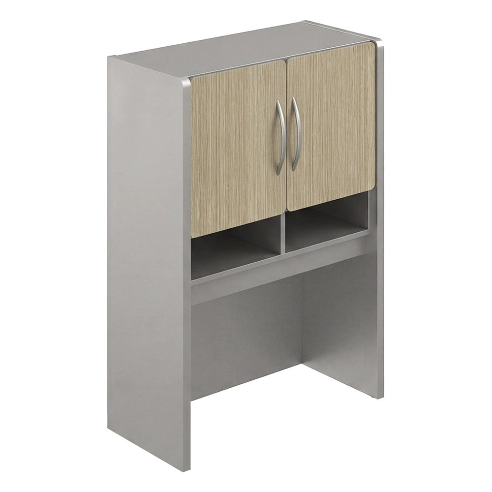 Librero sobre Archivero para Despacho - GEBESA SPAZIO - Frente 76.8 cm - Con Puertas Superiores