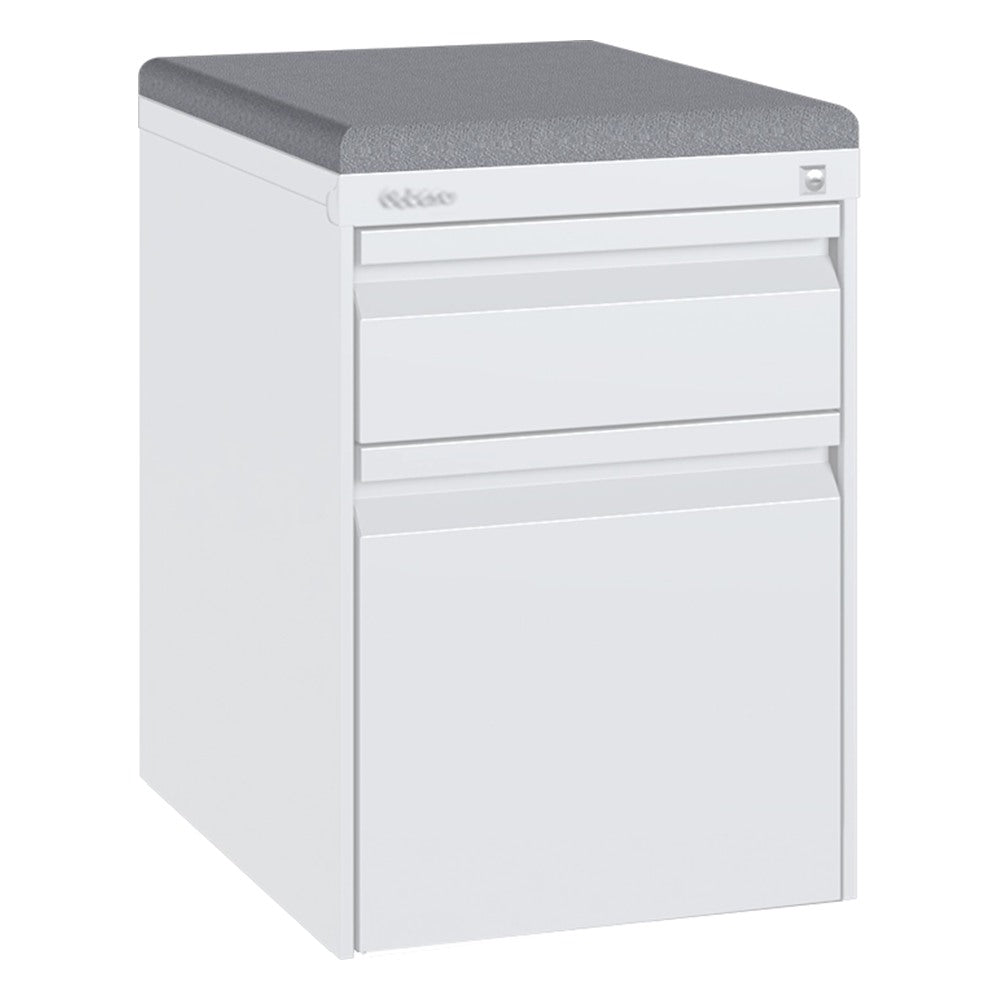 Archivero Pedestal Móvil con Asiento para Área Colaborativa - GEBESA URBAN - Frente 39 cm - 3 Gavetas