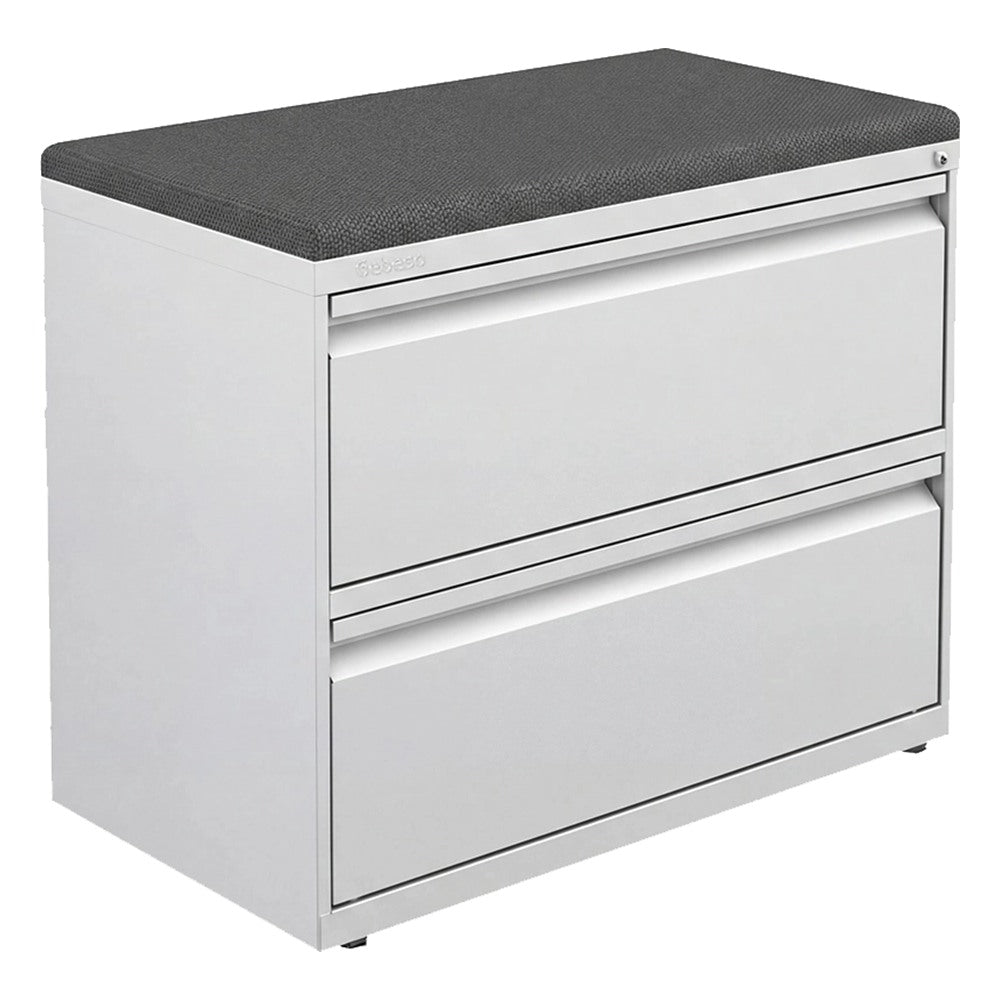 Archivero Horizontal con Asiento para Oficina Abierta - GEBESA URBAN - Frente 90 cm - 2 Gavetas