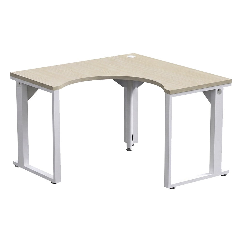 Mesa Diagonal Mini para Oficina Compacta - GEBESA URBAN - Frente 120 cm - Cubierta de Aglomerado y Cuerpo de Acero