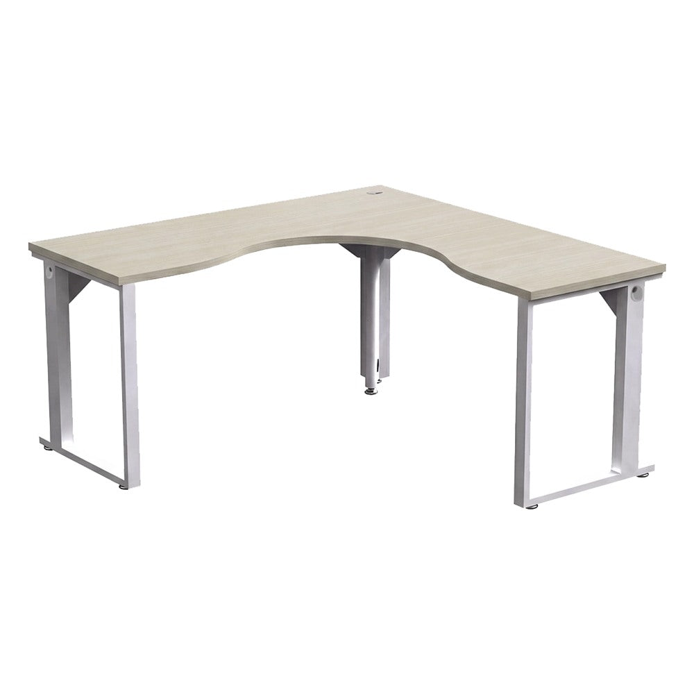 Mesa Diagonal para Área de Trabajo - GEBESA URBAN - Frente 150 cm - Cubierta de Aglomerado y Base de Acero