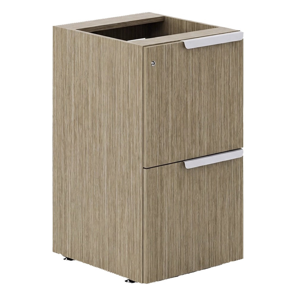 Archivero Pedestal para Oficina - GEBESA BENTO - 2 Gavetas - Sin Cubierta - Frente 41 cm