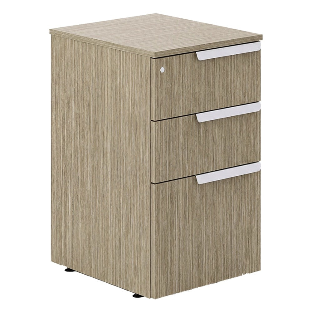 Archivero Pedestal para Oficina Privada - GEBESA BENTO - 3 Gavetas - Con Cubierta - Frente 41 cm