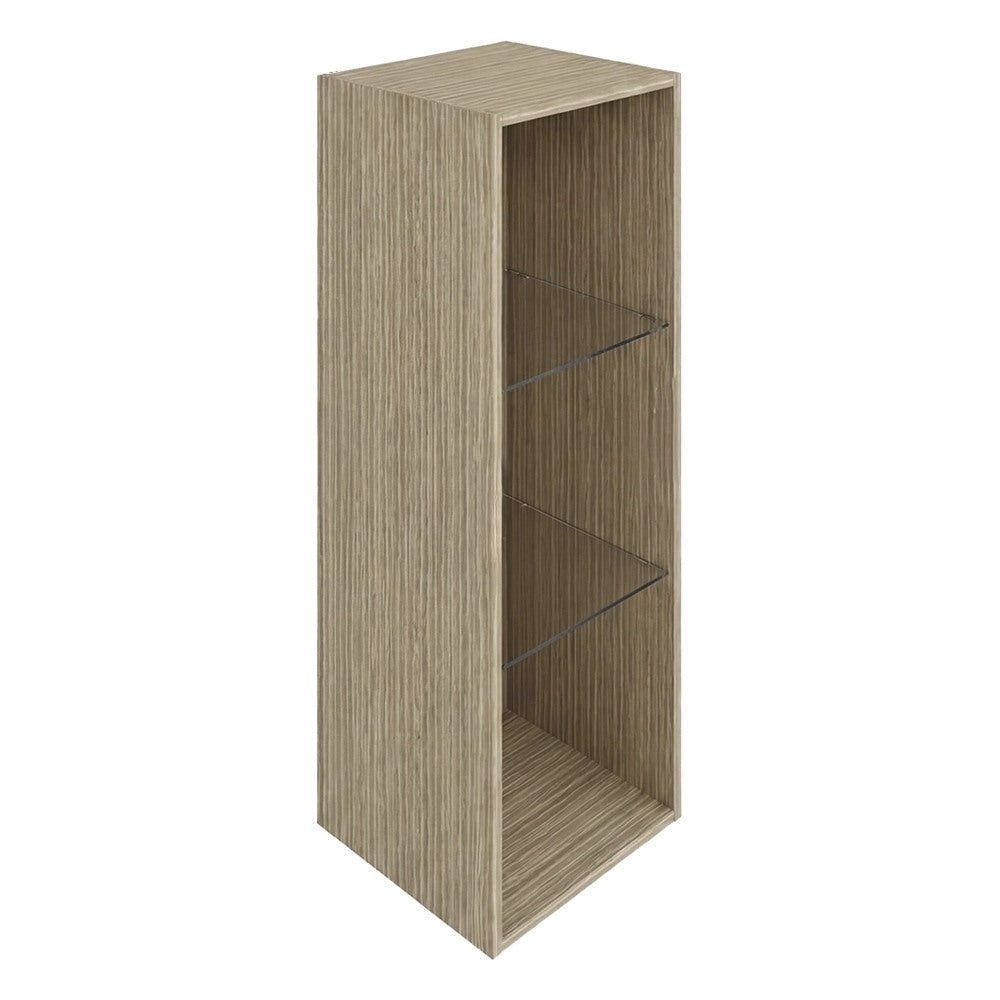 Librero sobre Archivero Abierto con Vidrio para Oficina - GEBESA BENTO - Frente 37 cm - Altura 105 cm - Cuerpo de Aglomerado