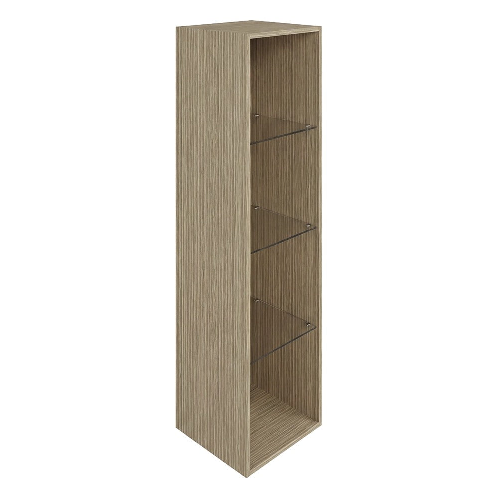 Librero sobre Archivero Abierto con Vidrio para Despacho - GEBESA BENTO - Frente 37 cm - Altura 140 cm - Cuerpo de Aglomerado