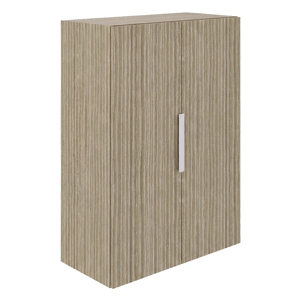 Librero Medio a Cubierta con Puertas Completas para Oficina - GEBESA BENTO - Frente 75 cm - Altura 105 cm - Cuerpo de Aglomerado