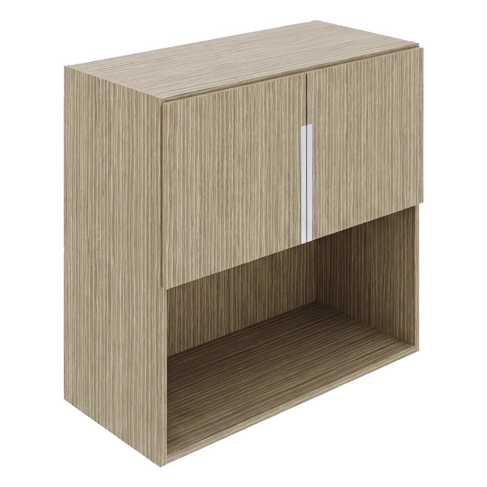 Librero Colgante Doble para Oficina - GEBESA BENTO - Frente 75 cm - Cuerpo de Aglomerado