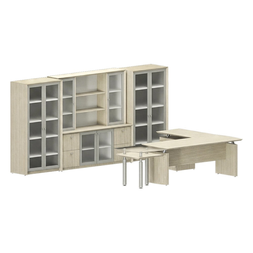 Conjunto CEO para Dirección General - GEBESA CONTEMPO - Frente 360 cm - Con Puertas de Vidrio