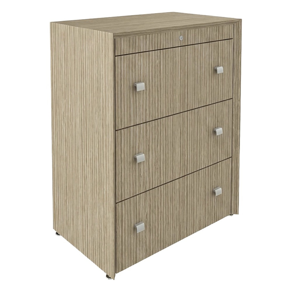 Archivero Horizontal para Archivo - GEBESA CONTEMPO - 3 Gavetas - Frente 80 cm