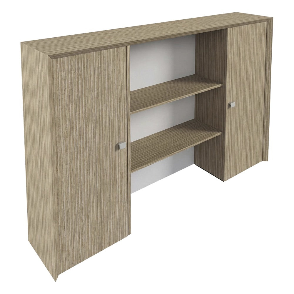 Librero sobre Credenza para Área Ejecutiva - GEBESA CONTEMPO - Frente 180 cm - Con Puertas de Chapa