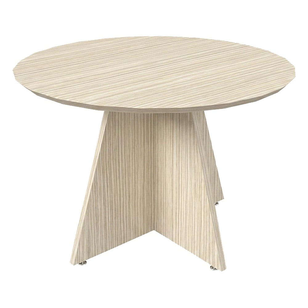Mesa de Juntas Redonda para Sala de Juntas - GEBESA CONTEMPO - Ø 120 cm - Cubierta de MDF