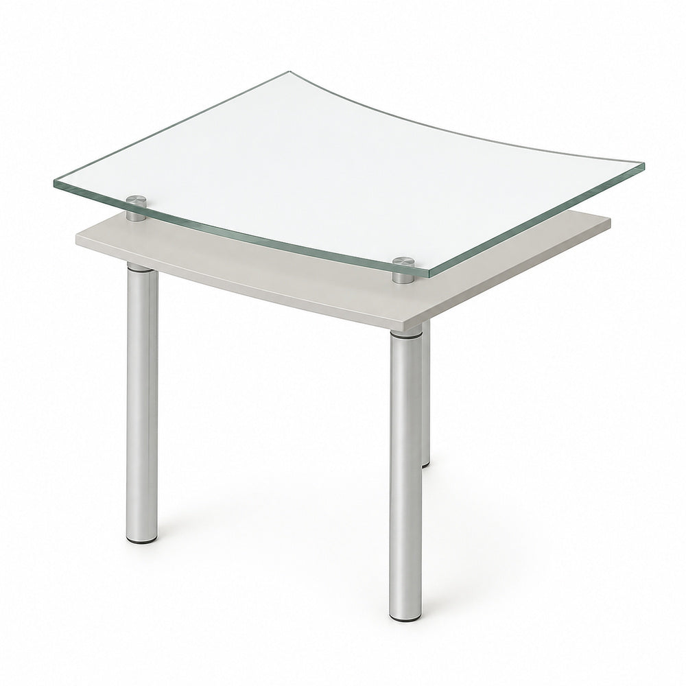 Mesa de Extensión para Oficina Ejecutiva - GEBESA CONTEMPO - Frente 82 cm - Cristal de 9 mm