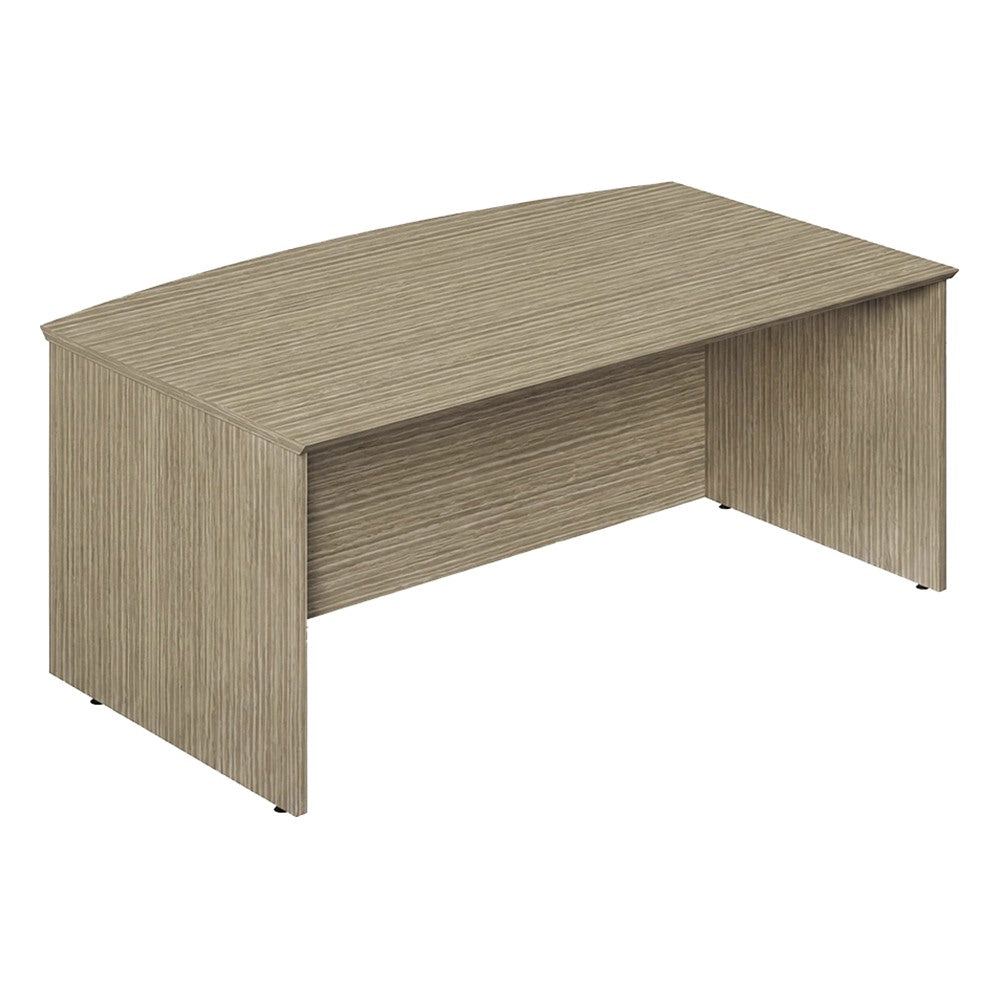 Escritorio Curvo con Faldón a Piso para Oficina Ejecutiva - GEBESA FILO - Frente 182 cm - Cubierta de MDF y Base de Aglomerado