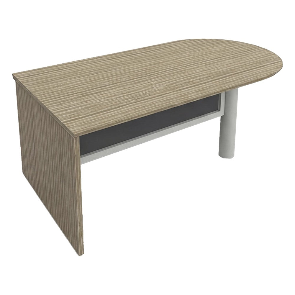 Mesa Bala con Faldón de Cristal para Sala de Juntas - GEBESA FILO - Frente 182 cm - Cubierta de MDF y Cuerpo de Aglomerado