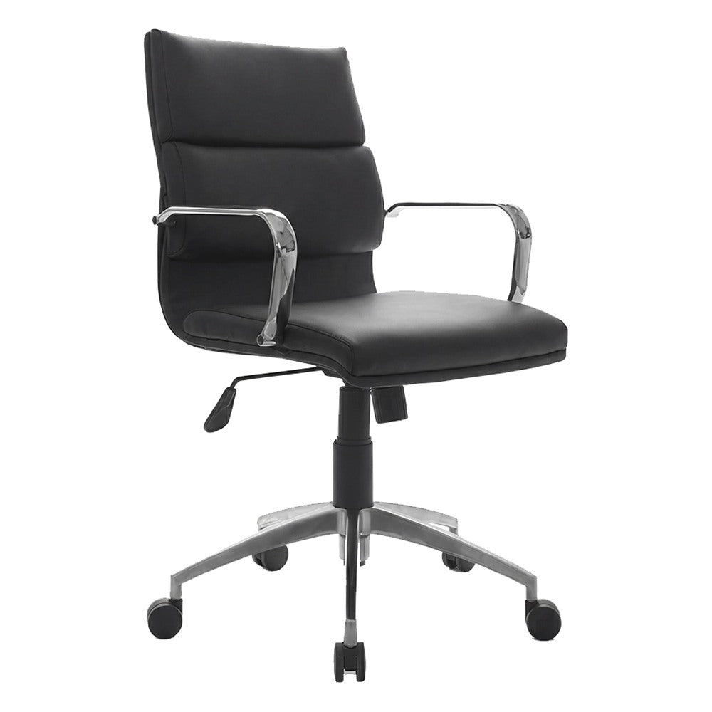 Silla Semi Ejecutiva de Oficina Privada - GEBESA LOFT - Varios Colores - Asiento y Respaldo Tapizado en Tactopiel - Vista Lateral