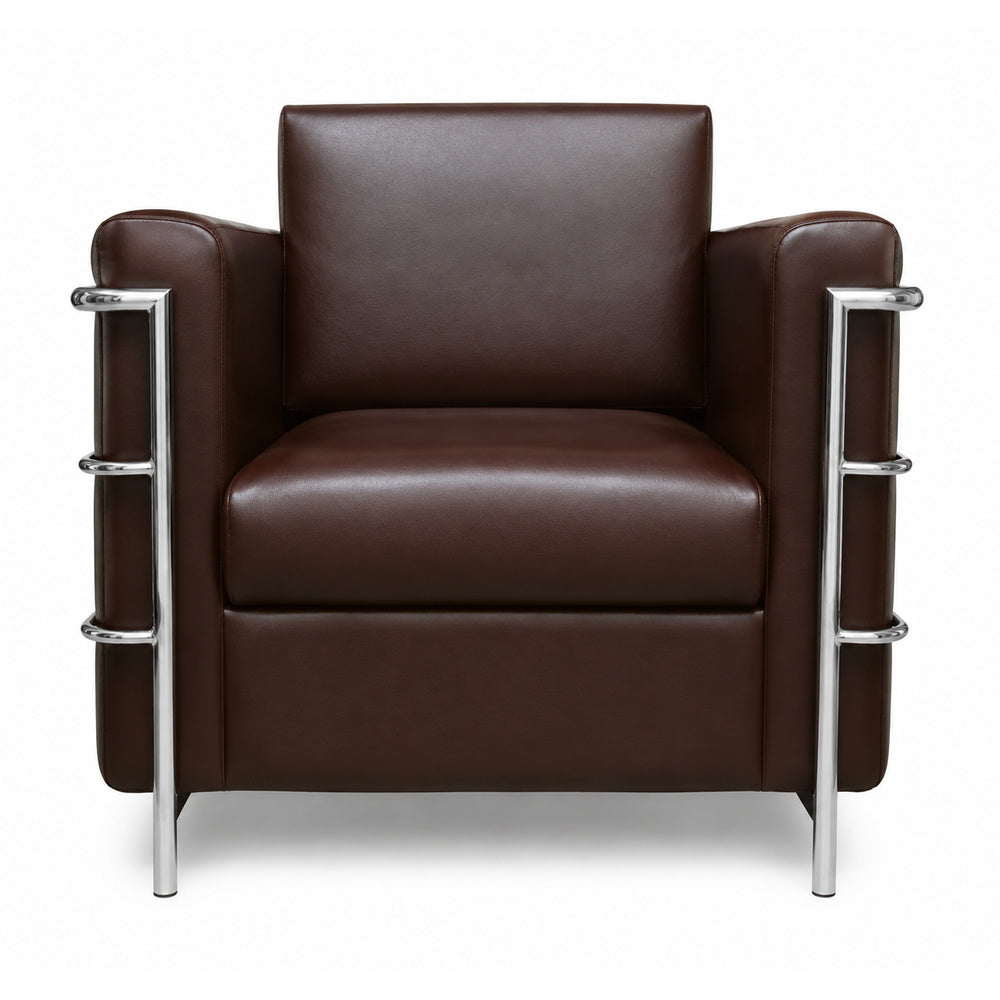 Sofá para Recepción - GEBESA PIERO - 1 Plaza - Asiento y Respaldo Tapizado en Tactopiel