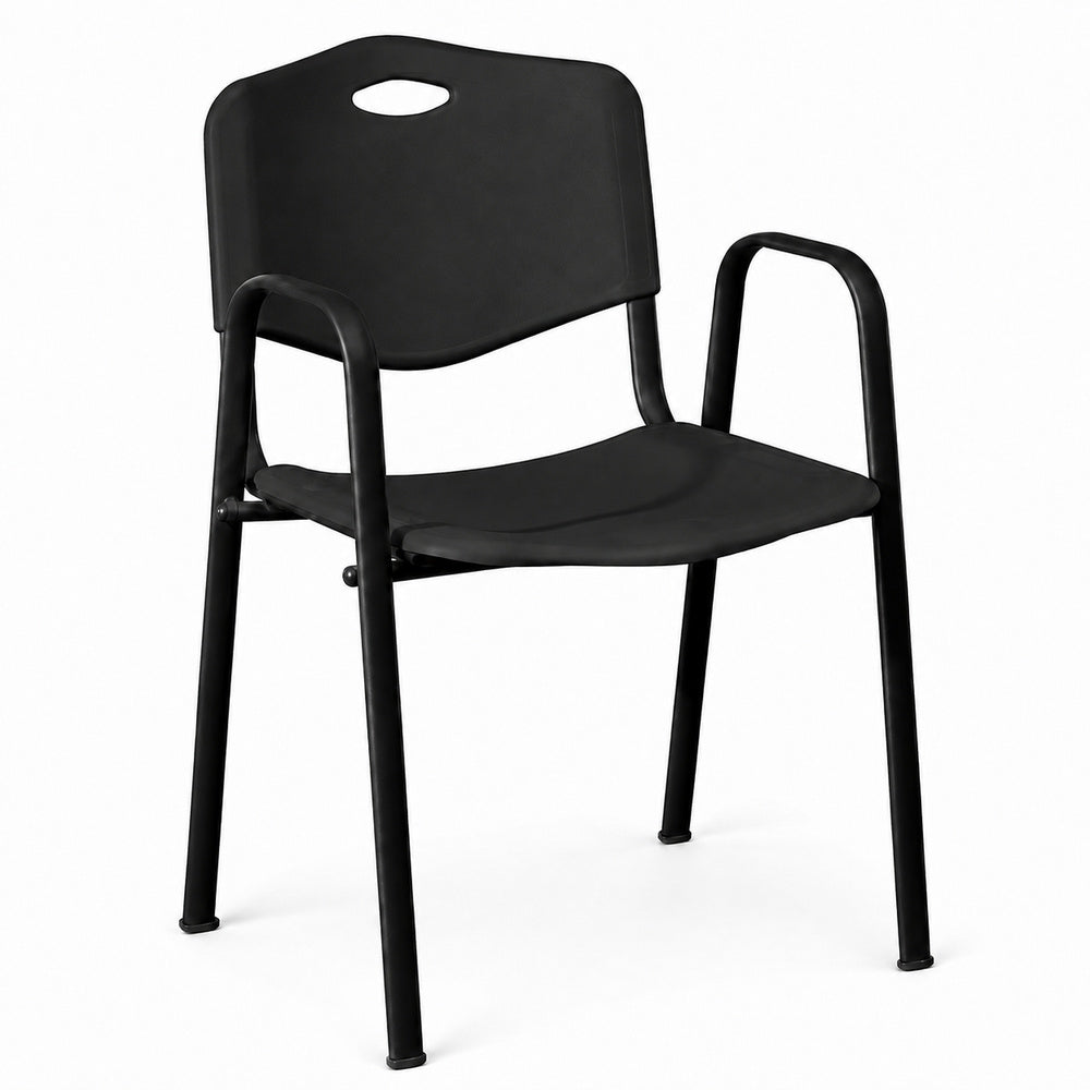 Silla de Visita para Sala de Juntas - GEBESA COMFORT - Negro - Con Brazos