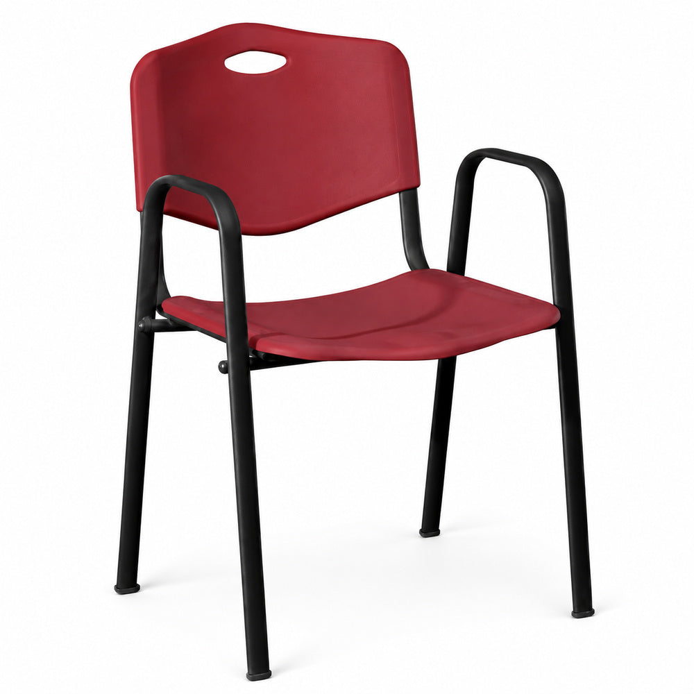 Silla de Visita para Sala de Juntas - GEBESA COMFORT - Vino - Con Brazos