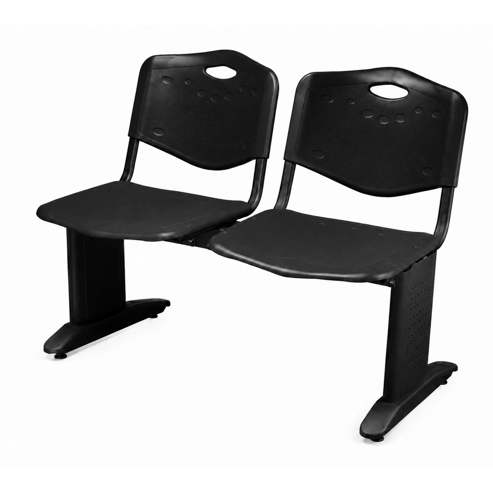 Banca de Visita Tandem para Recepción - GEBESA COMFORT - Negro - 2 Plazas