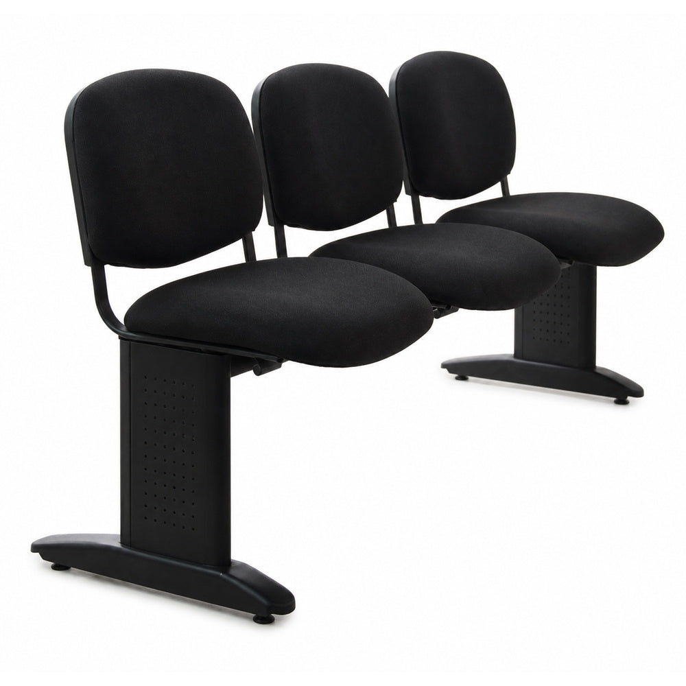 Banca de Visita Tandem para Recepción - GEBESA COMFORT - Varios Colores - 3 Plazas - Asiento y Respaldo Tapizado