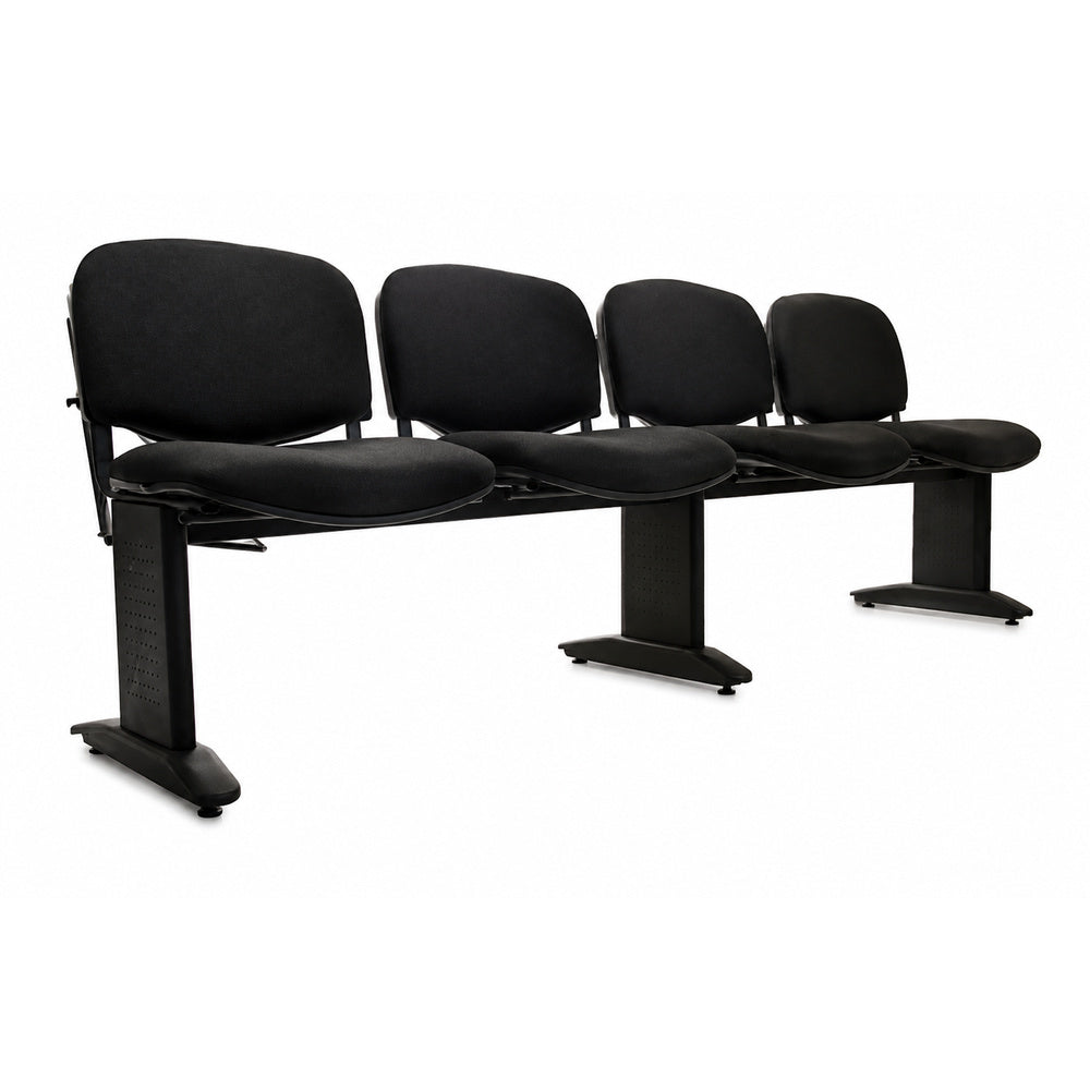 Banca de Visita Tandem para Área de Espera - GEBESA COMFORT - Varios Colores - 4 Plazas - Base Metálica - Asiento y Respaldo Tapizado