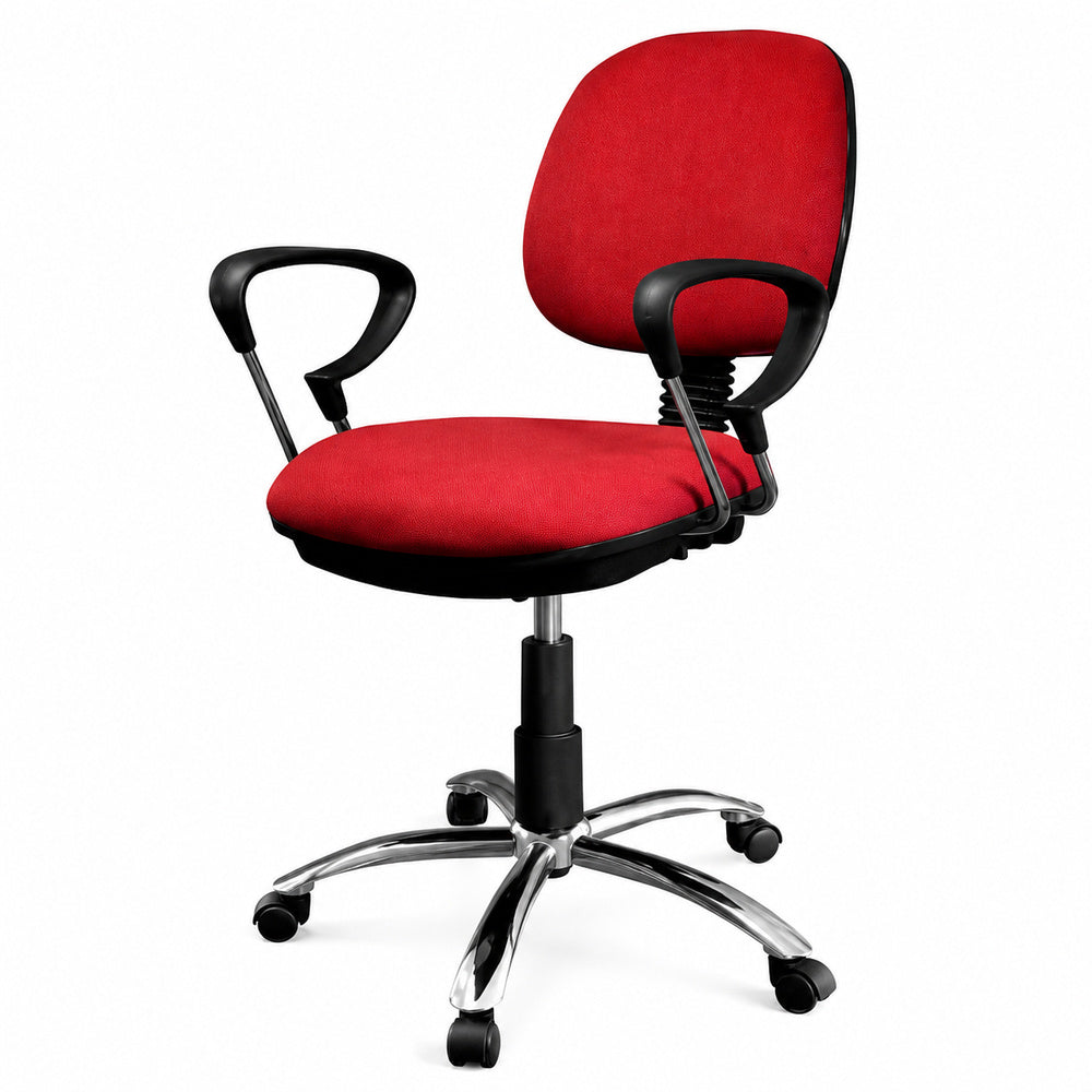 Silla Operativa de Oficina - GEBESA COMFORT - Tela - Mecanismo Sencillo - Brazos Cromados - Base Cromada