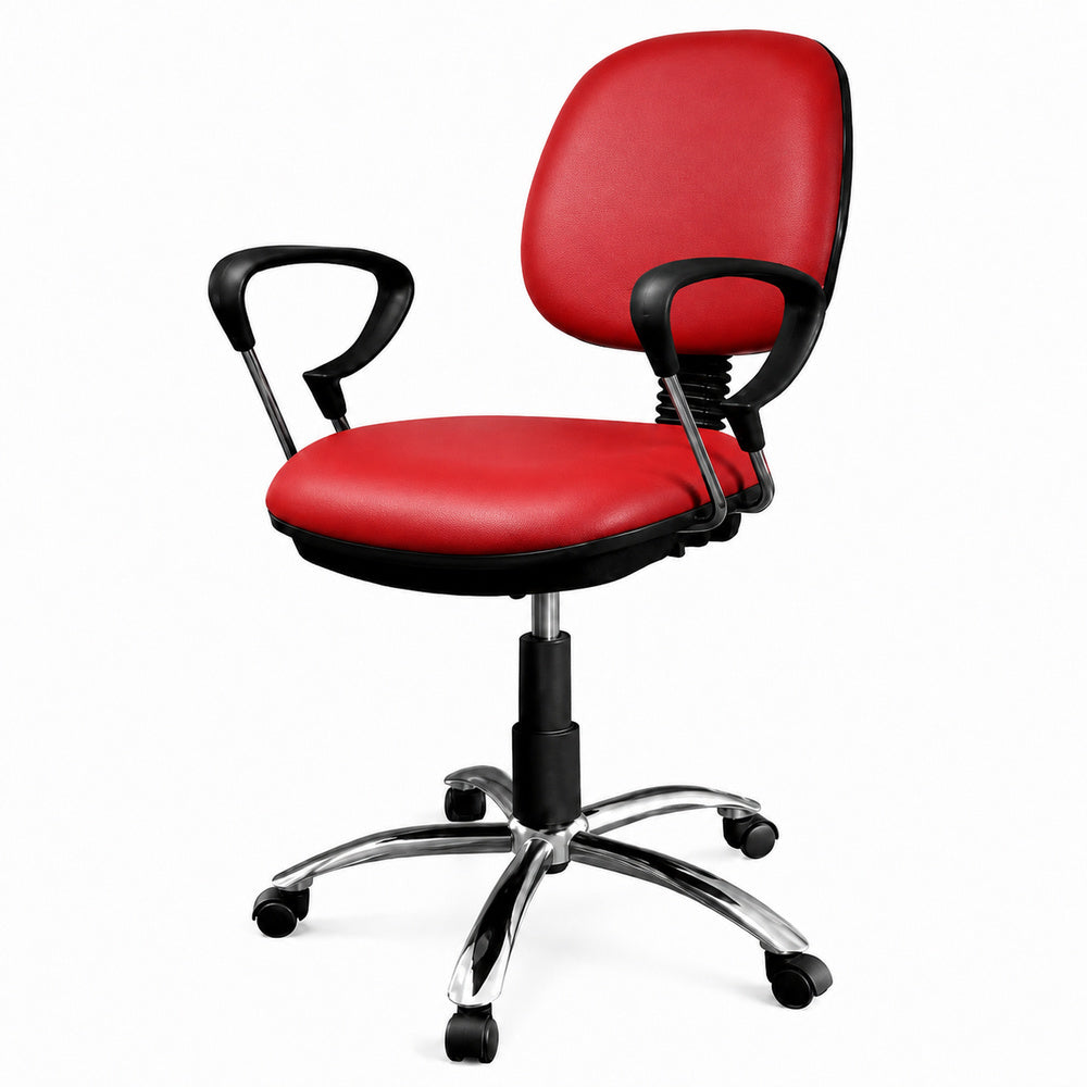 Silla Operativa de Oficina - GEBESA COMFORT - Tactopiel - Mecanismo Sencillo - Brazos Cromados - Base Cromada