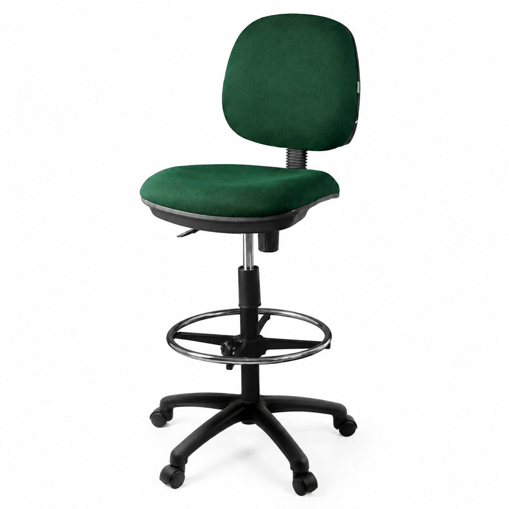 Silla de Cajero para Caja de Sucursal - GEBESA COMFORT - Tela - Sin Brazos - Con Ruedas