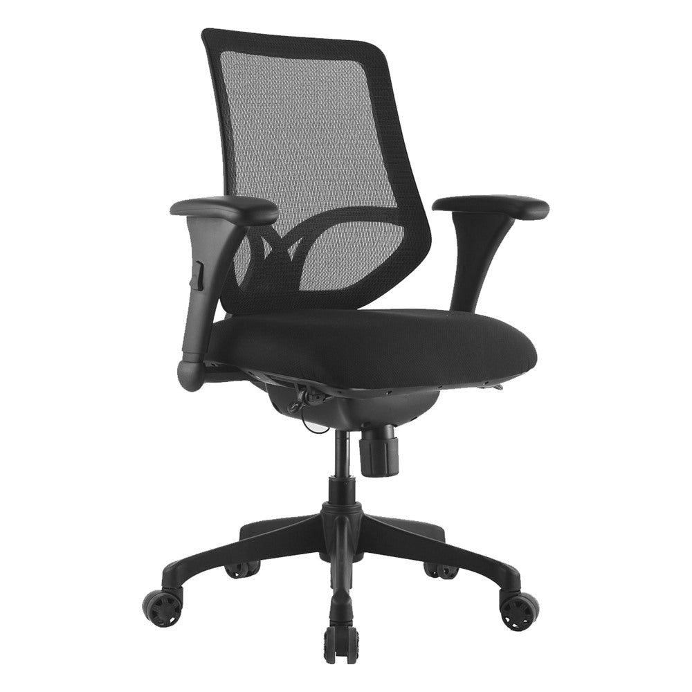 Silla Semi Ejecutiva de Área Administrativa - GEBESA HALI - Negro - Respaldo en Malla y Asiento Acolchado