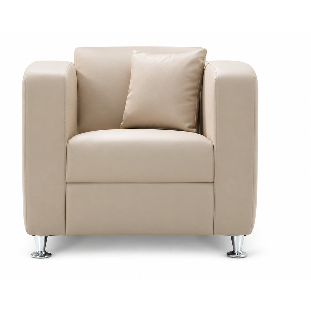 Sofá para Sala de Espera - GEBESA JET - 1 Plaza - Asiento y Respaldo Tapizado en Tactopiel
