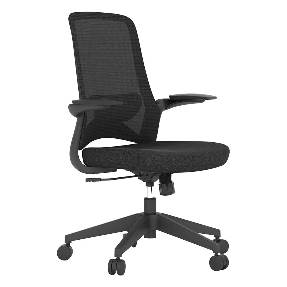 Silla Semi Ejecutiva de Oficina - GEBESA VERA - Negro - Respaldo en Malla con Soporte Lumbar