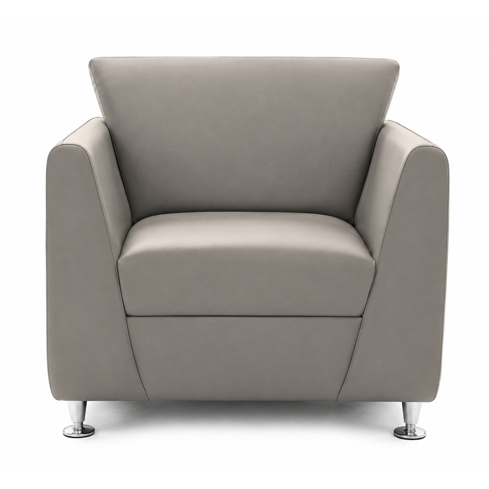Sofá para Área Lounge - GEBESA PRISMA - 1 Plaza - Asiento y Respaldo Tapizado en Tactopiel