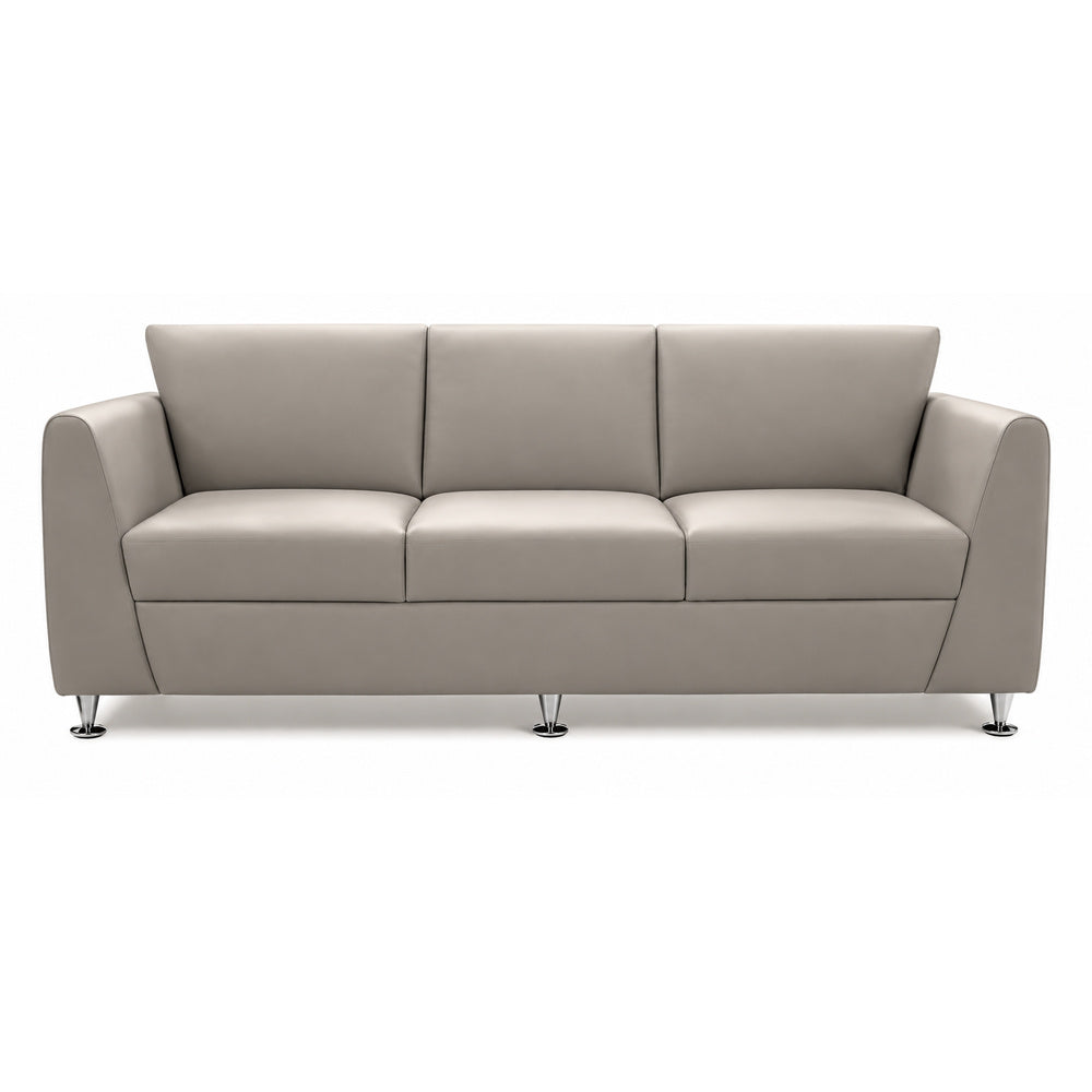 Sofá para Área de Descanso - GEBESA PRISMA - 3 Plazas - Asiento y Respaldo Tapizado en Tactopiel