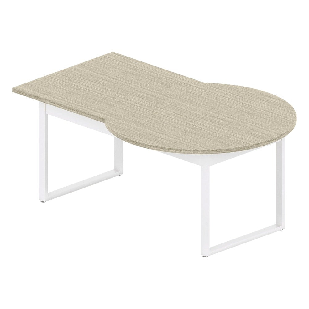 Mesa Colaborativa Tipo P para Sala de Trabajo en Equipo - GEBESA VENTI - Frente 180 cm - Cubierta de Aglomerado y Base de Acero