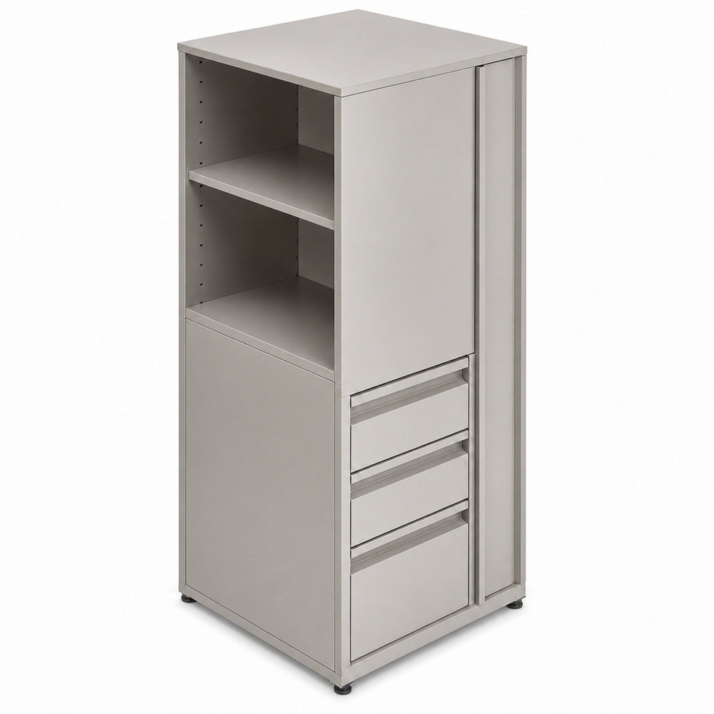 Librero a Piso Cuerpo Metálico para Archivo - GEBESA ARKA - Altura 165 cm - Mano Izquierda
