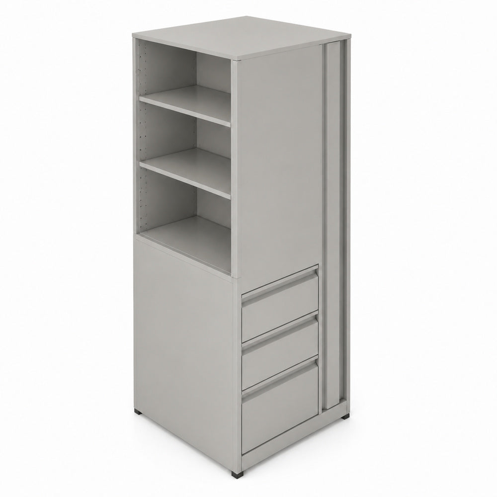 Librero a Piso Cuerpo Metálico para Sala de Archivo - GEBESA ARKA - Altura 180 cm - Mano Izquierda