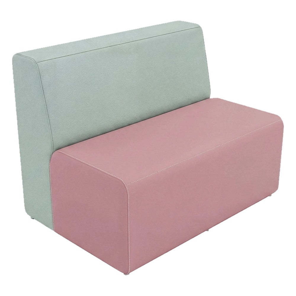 Sofá Doble Lineal para Recepción - GEBESA FOMCORE ARMLESS - Frente 113 cm - Alto 88 cm - Tapizado