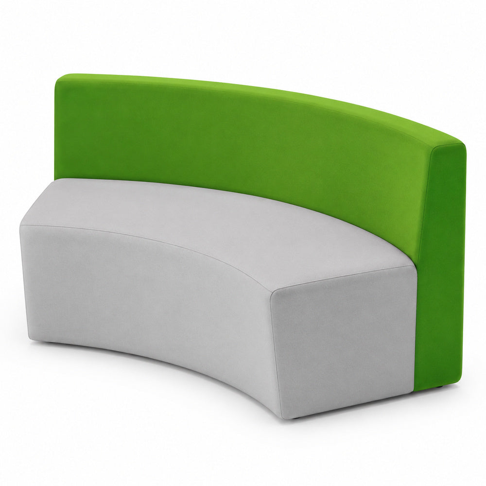 Sofá Curvo Interno para Recepción - GEBESA FOMCORE ARMLESS - Frente 168 cm - Alto 83 cm - Tapizado
