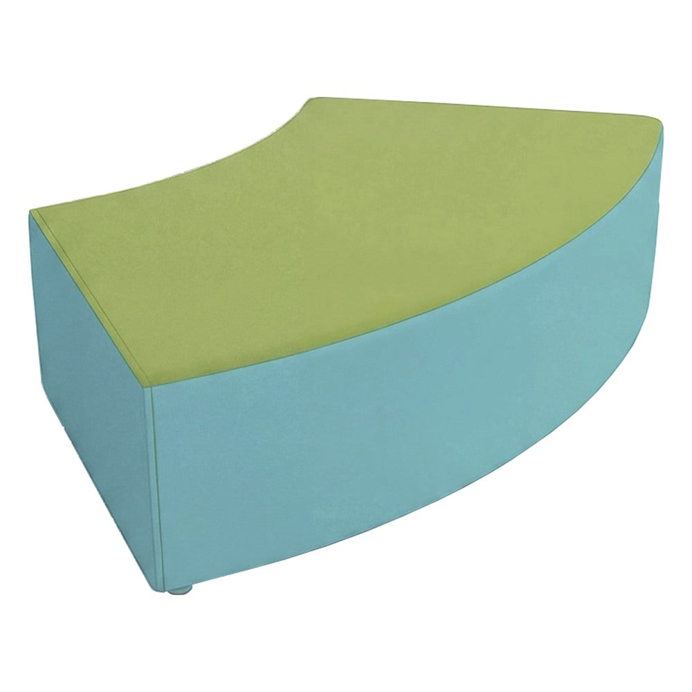 Banca Curva para Área de Espera - GEBESA FOMCORE ARMLESS - Frente 100 cm - Alto 30 cm - Tapizado