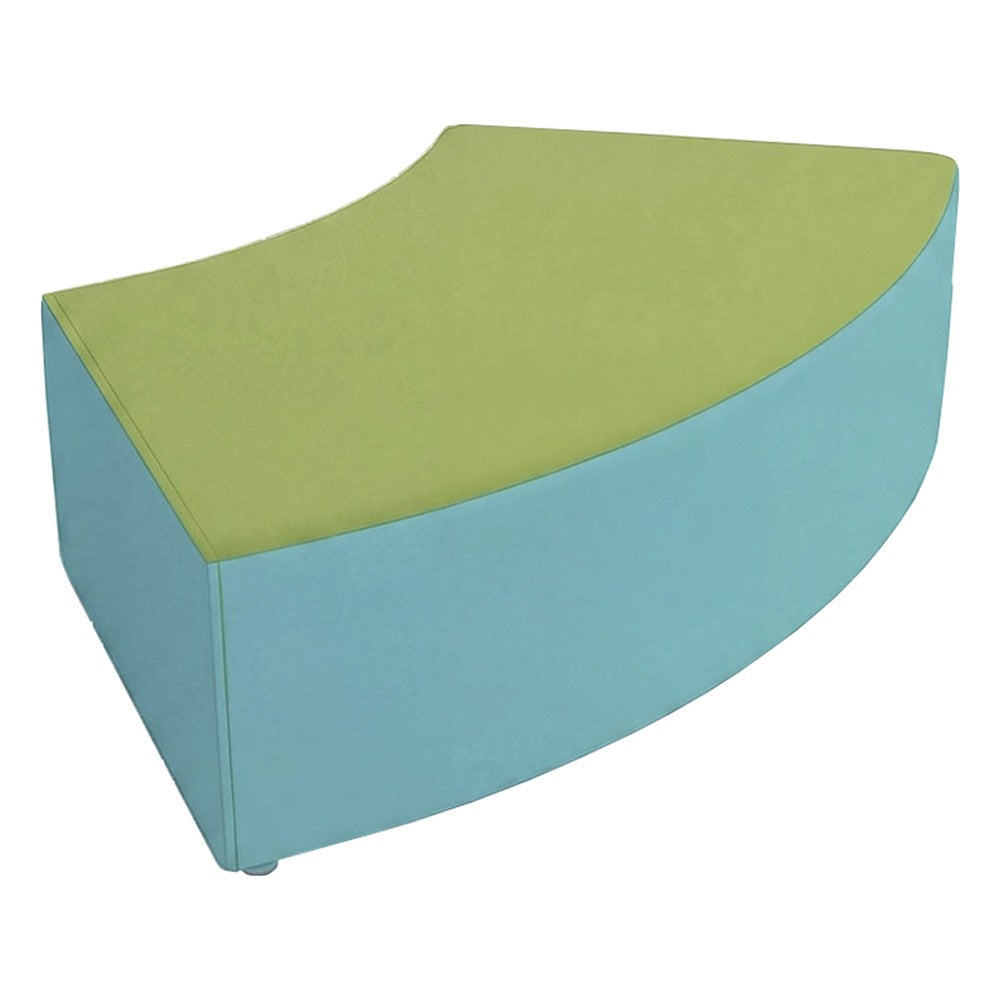 Banca Curva para Lobby - GEBESA FOMCORE ARMLESS - Frente 125 cm - Alto 35 cm - Tapizado