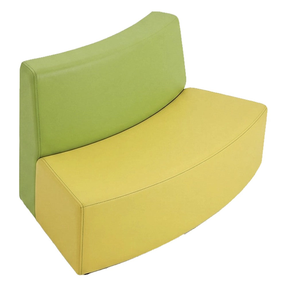 Sofá Curvo Externo para Sala de Espera - GEBESA FOMCORE ARMLESS - Frente 125 cm - Alto 68 cm - Tapizado