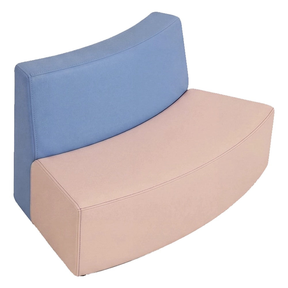 Sofá Curvo Externo para Área Colaborativa - GEBESA FOMCORE ARMLESS - Frente 168 cm - Alto 83 cm - Tapizado
