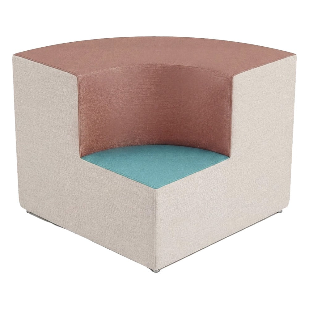 Geo Steps para Área de Espera - GEBESA FOMCORE STEPS - Esquina Interna Curva 2 Niveles - Tapizado