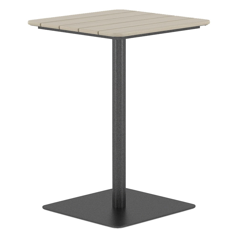 Mesa Cuadrada con Columna para Roof Garden - GEBESA GRC BOWEN - Alto 105 cm - Cubierta de HDPE y Base de Acero