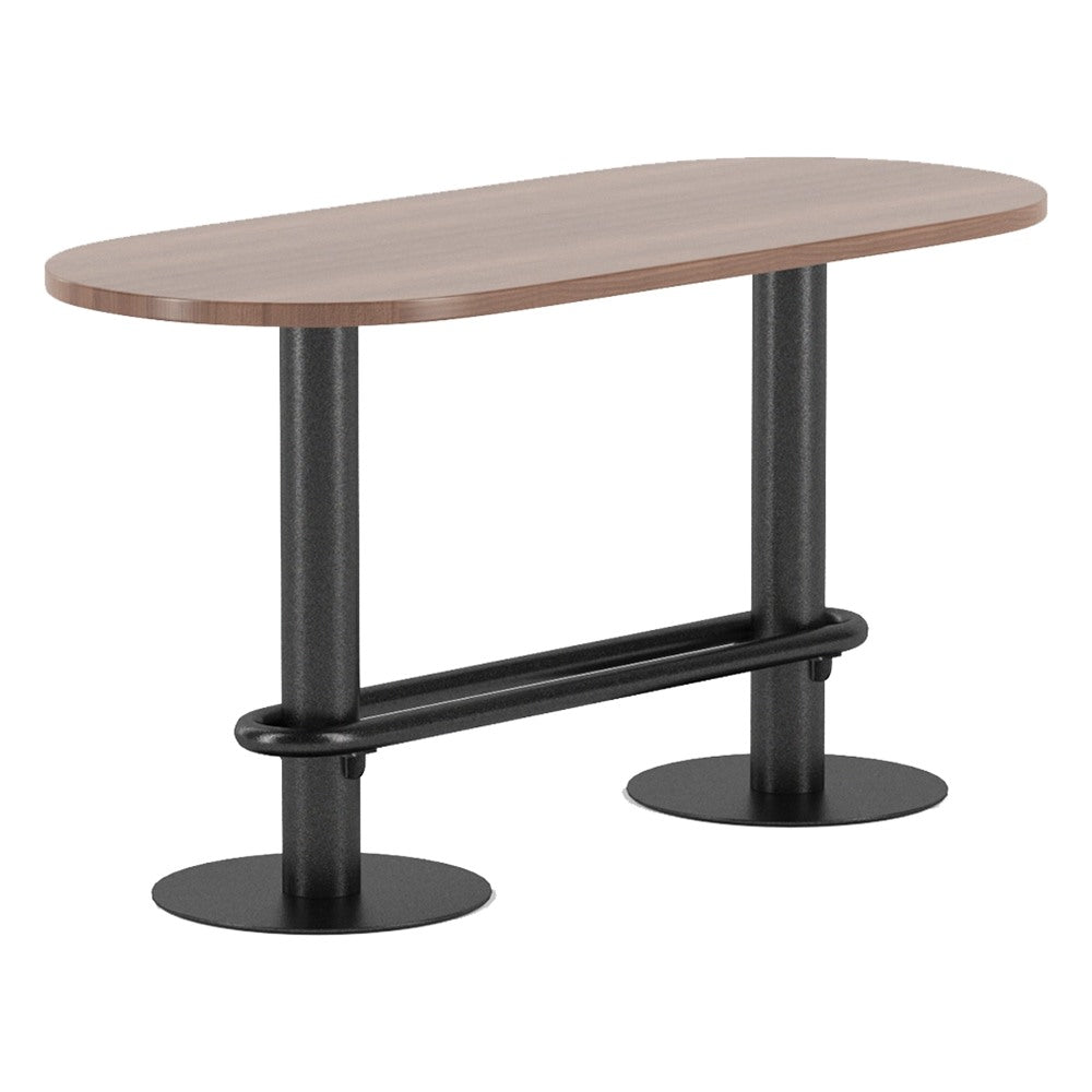 Mesa Ovalada para Área Colaborativa - GEBESA GRC FRANKIE - Alto 105 cm - Base de Acero