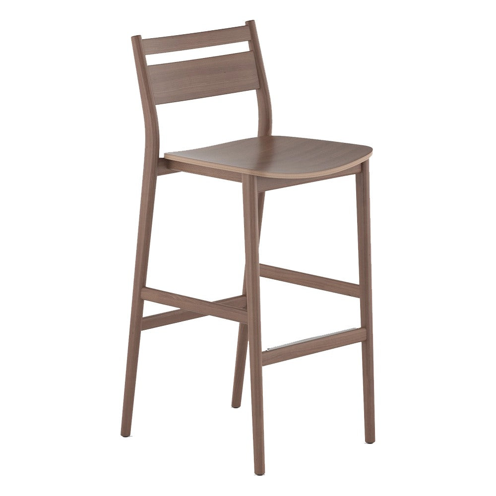 Banco Alto para Restaurante - GEBESA GRC SIGSBEE - Estructura de Haya y Asiento Tapizado